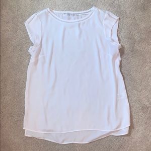 White Detailed Neck Blouse